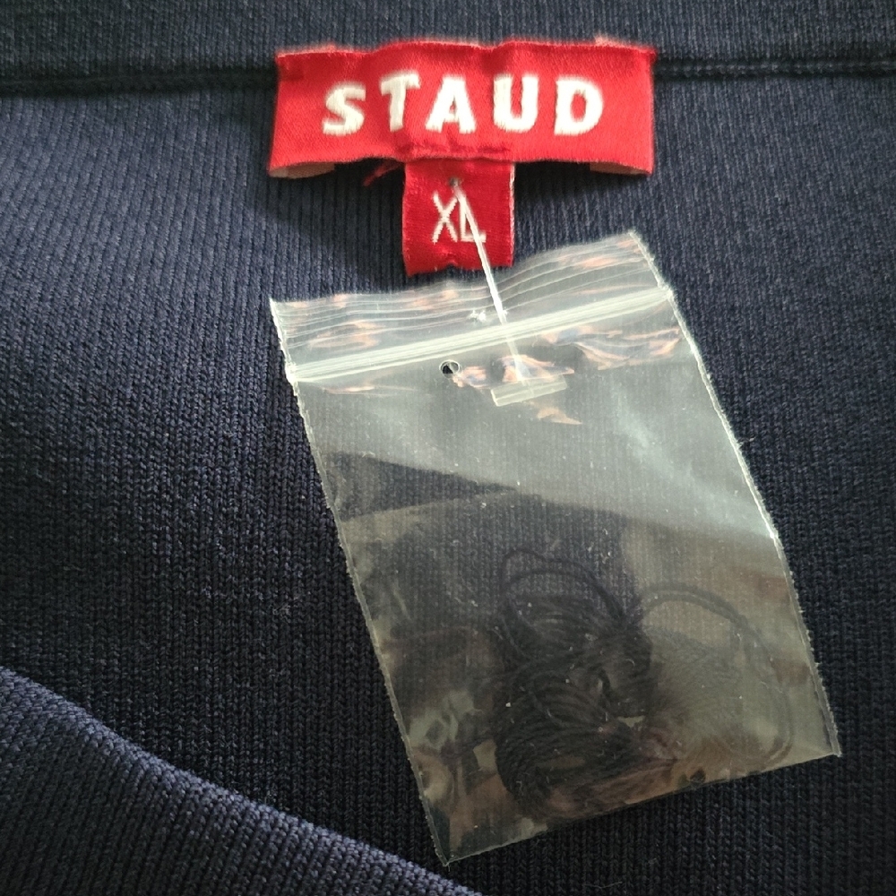 STAUD Navy Skirt with Beaded Fringe - Picture 8 of 15
